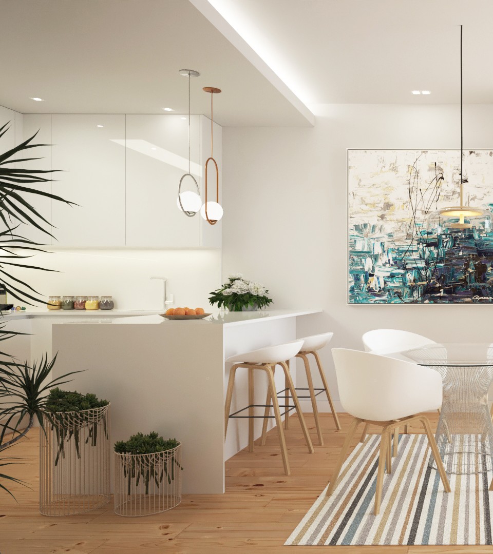 vista 3D interior tipo