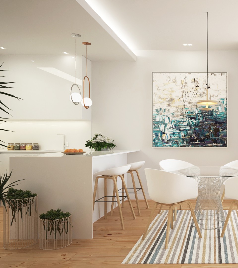 vista 3D interior tipo
