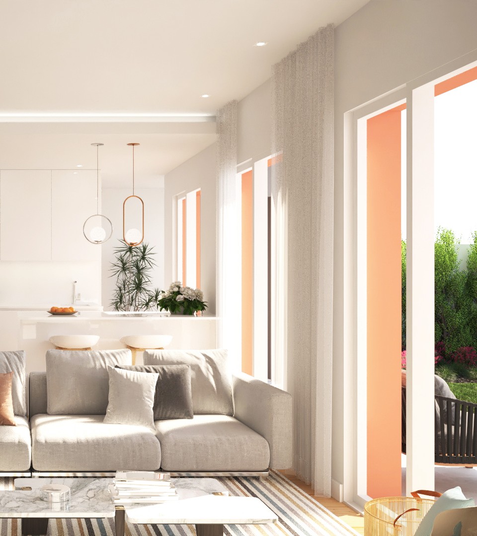 vista 3D interior tipo